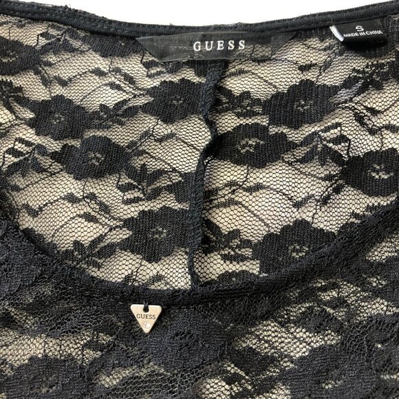 Guess Lace Little Black Party Cocktail Dress Size Small - Picture 4 of 13